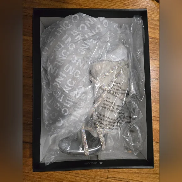 INC International Concepts Glittering Silver Heels